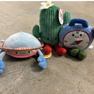 Giggle Scape Plush Toy Set 3pc Crab Cactus Compass New With Tags